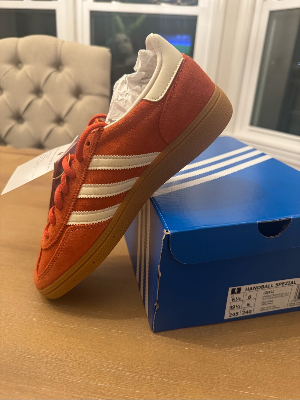 adidas Handball Spezial Preloved Red/Cream White - Picture 6 of 7